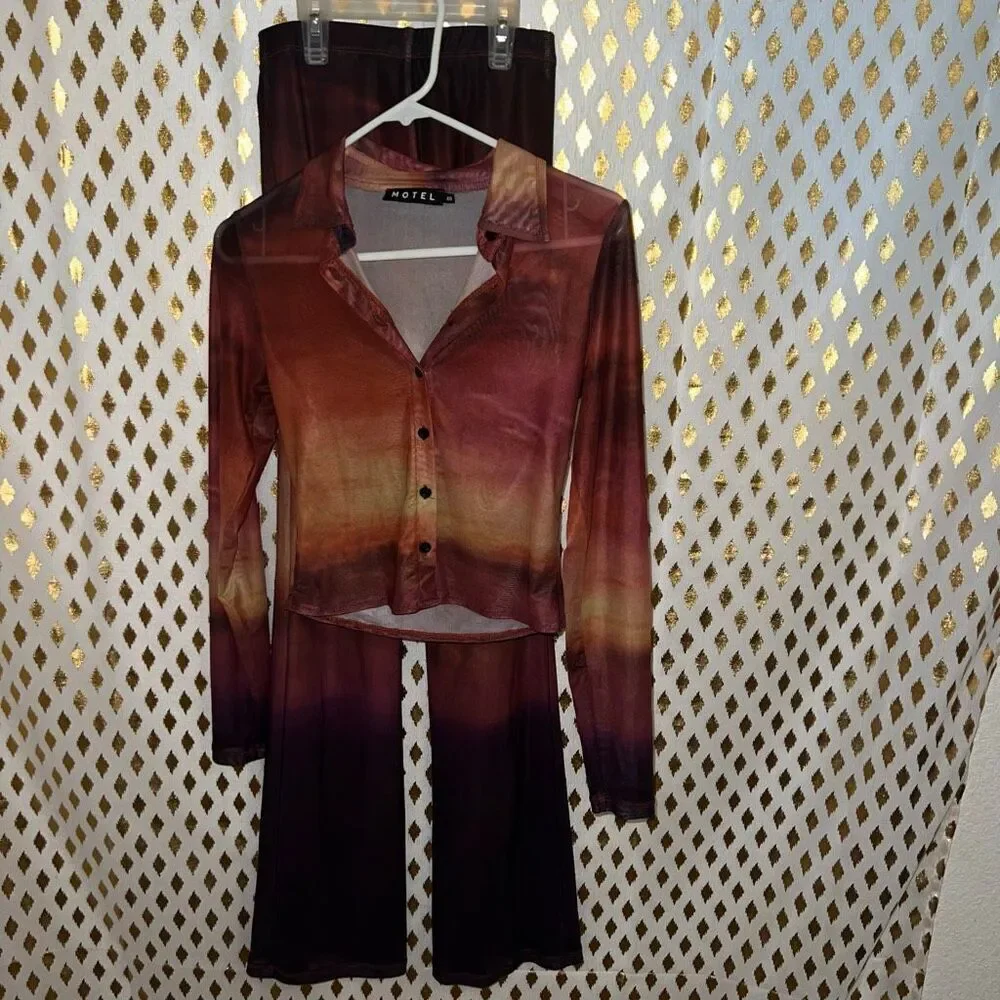 Motel matching set Herly Trouser In Sunset Melt size XS
